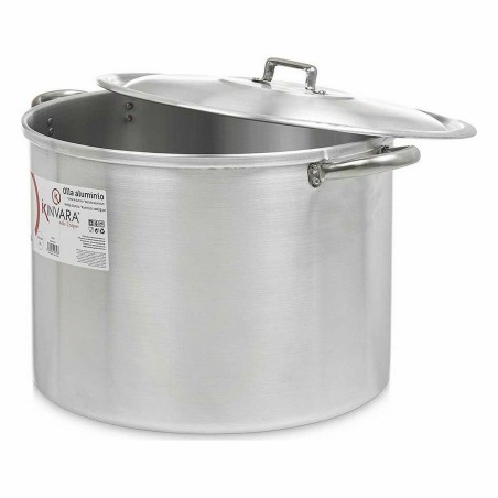 Pentola con Coperchio Kinvara 100042 Argentato Alluminio Ø 36 cm (2 Unità)