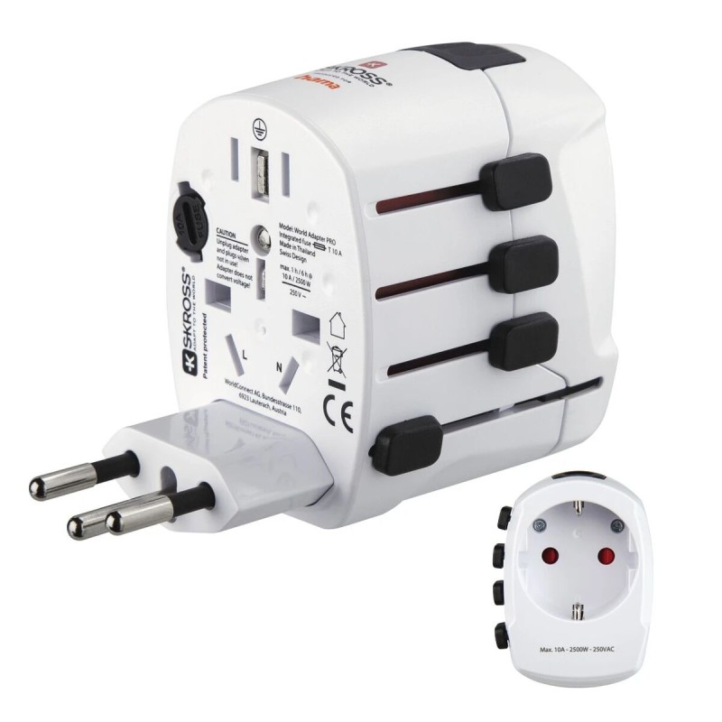 Adattatore universale Hama TRAVEL Bianco Adattatore universale Hama TRAVEL Bianco