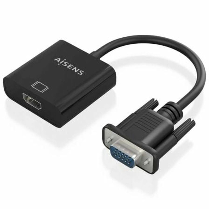 Adattatore HDMI con VGA Aisens A115-0873 20 cm Nero Adattatore HDMI con VGA Aisens A115-0873 20 cm Nero