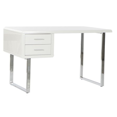 Scrivania DKD Home Decor Bianco Argentato Metallo Legno MDF 120 x 55 x 76 cm