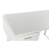 Scrivania DKD Home Decor Bianco Argentato Metallo Legno MDF 120 x 55 x 76 cm