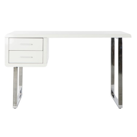 Scrivania DKD Home Decor Bianco Argentato Metallo Legno MDF 120 x 55 x 76 cm