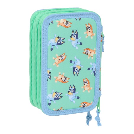 Portaoggetti Triplo Bluey Sisters Verde Acqua 12,5 x 19,5 x 5,5 cm 37 Pezzi