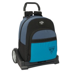 Trolley per la Scuola BlackFit8 California Azzurro Nero 32 x 42 x 15 cm