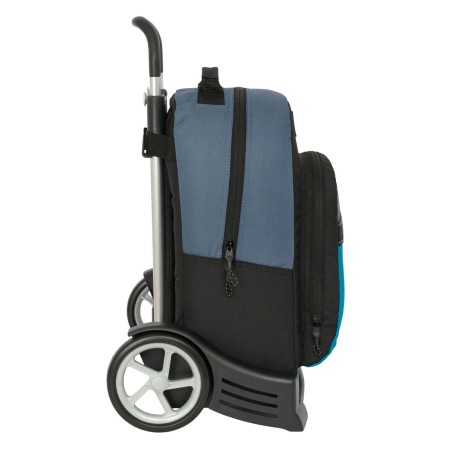 Trolley per la Scuola BlackFit8 California Azzurro Nero 32 x 42 x 15 cm