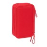 Plumier Triplo Atlético Madrid Rosso 12,5 x 19,5 x 5,5 cm 36 Pezzi