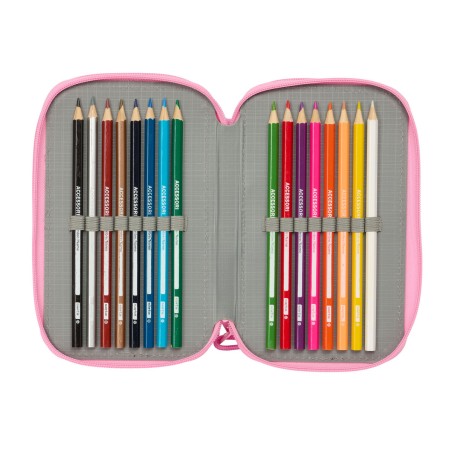 Necessaire BlackFit8 Smile Azzurro Rosa 12,5 x 19,5 x 5,5 cm 37 Pezzi