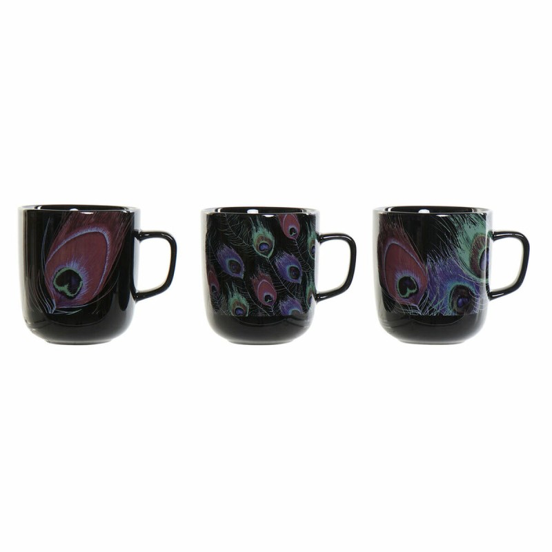 Tazza Mug DKD Home Decor Porcellana Nero Rosa Multicolore 3 Unità (11,5 x 8,5 x 10 cm) (380 ml) Tazza Mug DKD Home Decor Porcellana Nero Rosa Multicolore 3 Unità (11,5 x 8,5 x 10 cm) (380 ml)