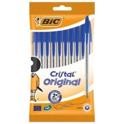 Set di Penne Bic Cristal Original 516352 Azzurro (10 Unità)
