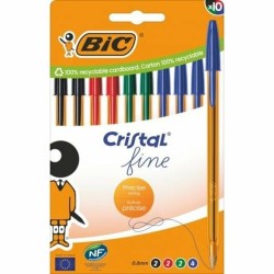 Set di Penne Bic Bic Cristal Fine 516356 Verde Multicolore