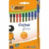 Set di Penne Bic Bic Cristal Fine 516356 Verde Multicolore