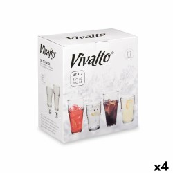 Set di Bicchieri Vivalto S12176/BHA Trasparente Vetro 260 ml 370 ml (4 Unità)
