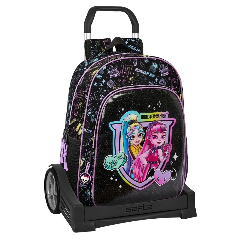 Trolley per la Scuola Monster High Nero 33 x 42 x 14 cm Trolley per la Scuola Monster High Nero 33 x 42 x 14 cm