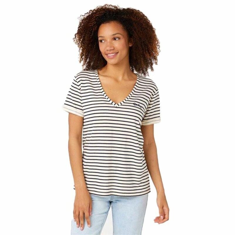 Maglia a Maniche Corte Rip Curl Limonade Nero Maglia a Maniche Corte Rip Curl Limonade Nero