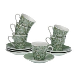 Set da Caffè Versa Porcellana Fiori 6 Unità