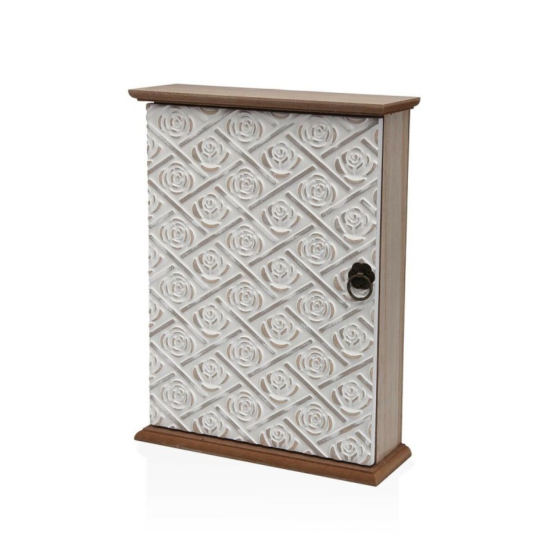 Armadietto portachiavi Versa Bianco 6 x 26,5 x 20 cm Rose Armadietto portachiavi Versa Bianco 6 x 26,5 x 20 cm Rose