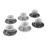Set di Tazze e Piatti Versa Nero Porcellana