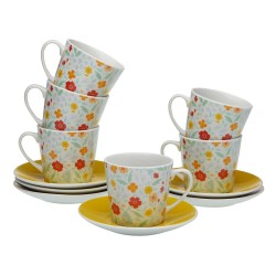 Set da Tè Versa Flandes Porcellana 9 x 14 x 14 cm 10,5 x 8 x 6 cm 14 x 14 x 2 cm 6 Unità