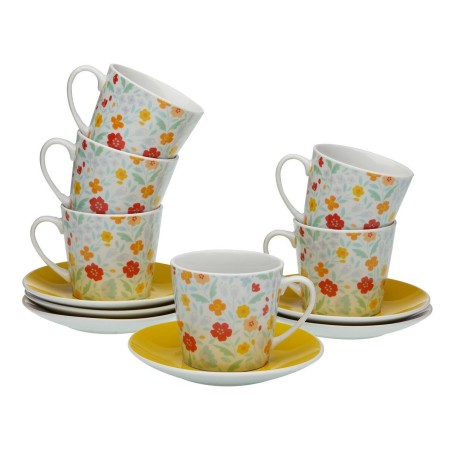 Set da Tè Versa Flandes Porcellana 9 x 14 x 14 cm 10,5 x 8 x 6 cm 14 x 14 x 2 cm 6 Unità