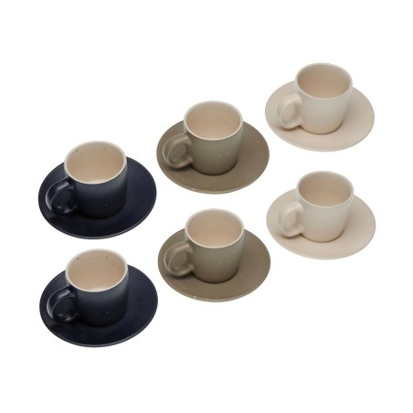 Set di 6 Tazze da Tè con Piatto Versa Tashi Gres 8,3 x 7,8 x 8,3 cm