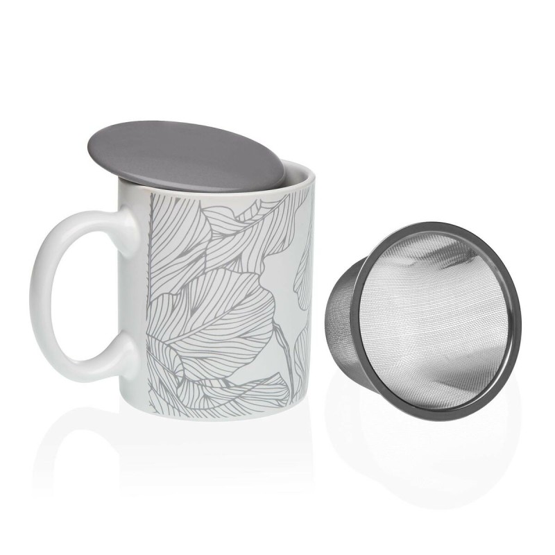 Tazza con Filtro per Infusioni Versa Grigio Gres Tazza con Filtro per Infusioni Versa Grigio Gres