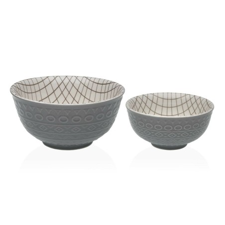 Ciotola per Aperitivi Versa Grigio Ceramica Porcellana 16 x 7,7 x 16 cm