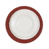 Sotto Piatto Versa Serpentine Rosso Metallo 33 x 1,5 x 33 cm