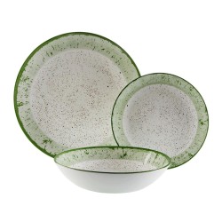 Servizio di Piatti Versa Verde Porcellana 18 Pezzi