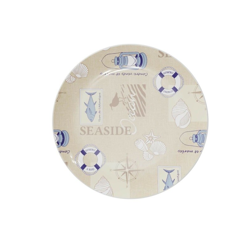 Piatto da pranzo Versa Seaside Polietilene RPET Ø 25 cm