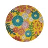 Piatto da pranzo Versa Giallo Polietilene RPET Fiori Ø 25 cm