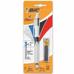 Penna a inchiostro liquido Bic 4 Colours 942103 Azzurro
