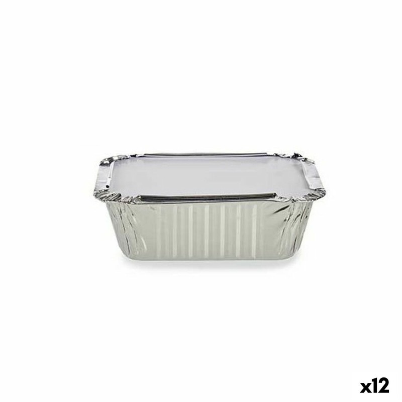 Set di vassoi per Alimenti Kinvara 16144 Alluminio 14,5 x 7,5 x 12,5 cm Monouso Con coperchio (12 Unità) Set di vassoi per Alimenti Kinvara 16144 Alluminio 14,5 x 7,5 x 12,5 cm Monouso Con coperchio (12 Unità)