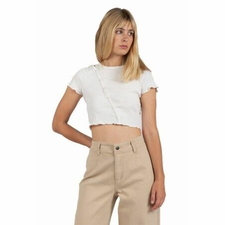 Maglia a Maniche Corte Donna 24COLOURS Casual Bianco