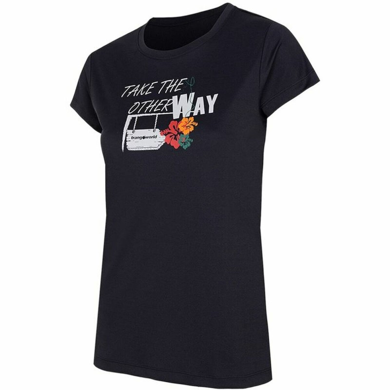 Maglia a Maniche Corte Donna Trangoworld Myra Nero Maglia a Maniche Corte Donna Trangoworld Myra Nero