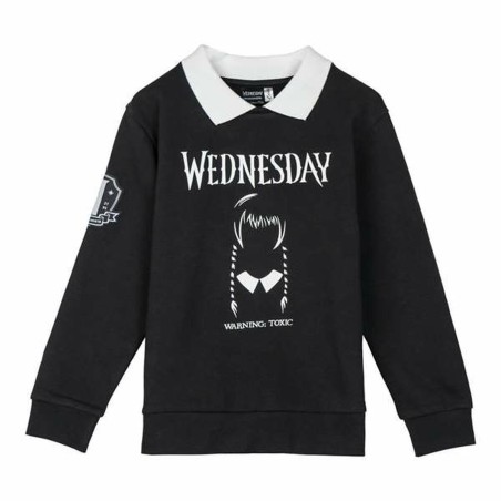 Felpa senza Cappuccio da Bambina Wednesday Grigio scuro