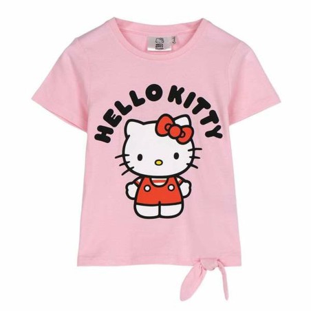 Maglia a Maniche Corte per Bambini Hello Kitty Rosa Rosa chiaro