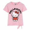 Maglia a Maniche Corte per Bambini Hello Kitty Rosa Rosa chiaro