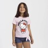 Maglia a Maniche Corte per Bambini Hello Kitty Rosa Rosa chiaro
