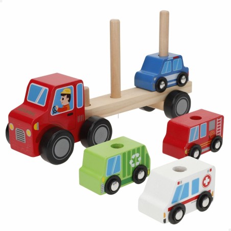 Camion Porta-veicoli e Macchinine 25 x 13 x 6 cm (6 Unità)