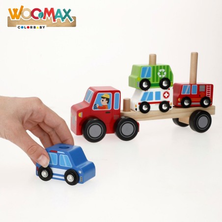 Camion Porta-veicoli e Macchinine 25 x 13 x 6 cm (6 Unità)