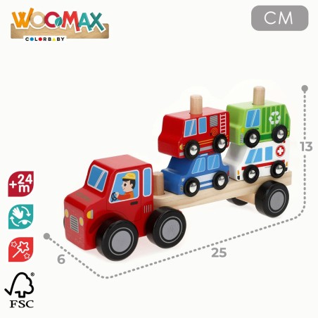 Camion Porta-veicoli e Macchinine 25 x 13 x 6 cm (6 Unità)