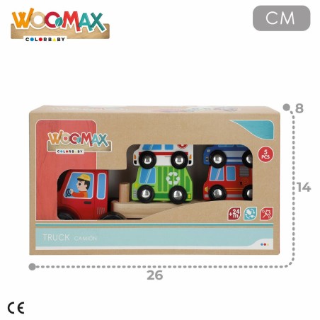 Camion Porta-veicoli e Macchinine 25 x 13 x 6 cm (6 Unità)