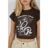 Maglia a Maniche Corte Donna 24COLOURS Casual Marrone