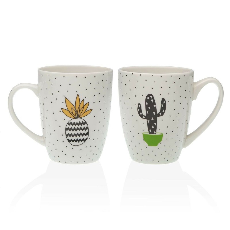 Tazza Mug Versa Porcellana Cactus Ananas Tazza Mug Versa Porcellana Cactus Ananas
