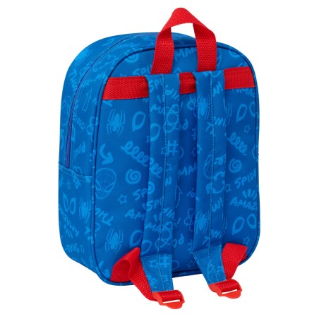 Zaino Scuola Spider-Man Rosso Blu Marino 22 x 27 x 10 cm 3D