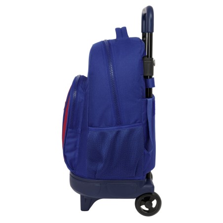Trolley per la Scuola F.C. Barcelona 24/25 Rosso Granato Blu Marino 33 x 45 x 22 cm