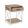 Comodino Versa Bianco PVC Legno Metallo 40 x 60 x 48 cm