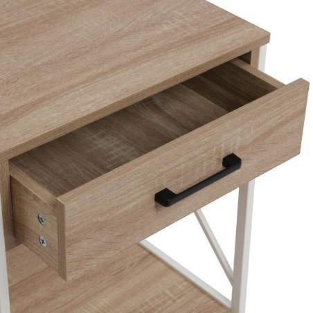 Comodino Versa Bianco PVC Legno Metallo 40 x 60 x 48 cm