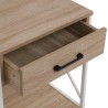 Comodino Versa Bianco PVC Legno Metallo 40 x 60 x 48 cm