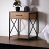 Comodino Versa Nero PVC Legno Metallo 40 x 60 x 48 cm